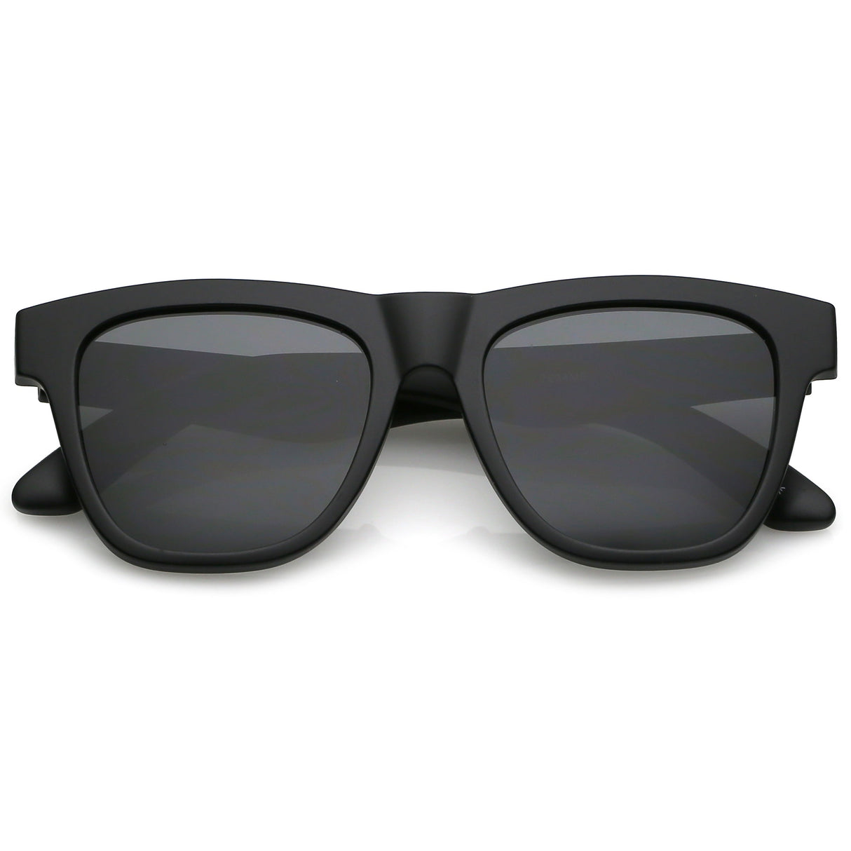 Classic Thick Arms Flat Lens Square Horn Rimmed Sunglasses C286 from zeroUV