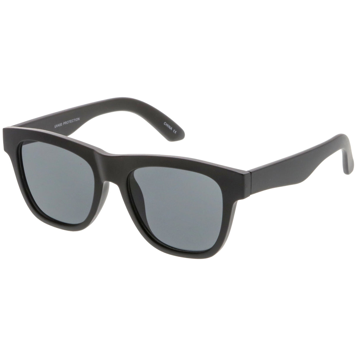 Classic Thick Arms Flat Lens Square Horn Rimmed Sunglasses C286 from zeroUV