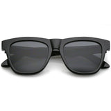 Classic Thick Arms Flat Lens Square Horn Rimmed Sunglasses C286 from zeroUV