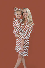 COPPER CHECKERS GIRL'S DREAM GOWN from DREAM BIG LITTLE CO