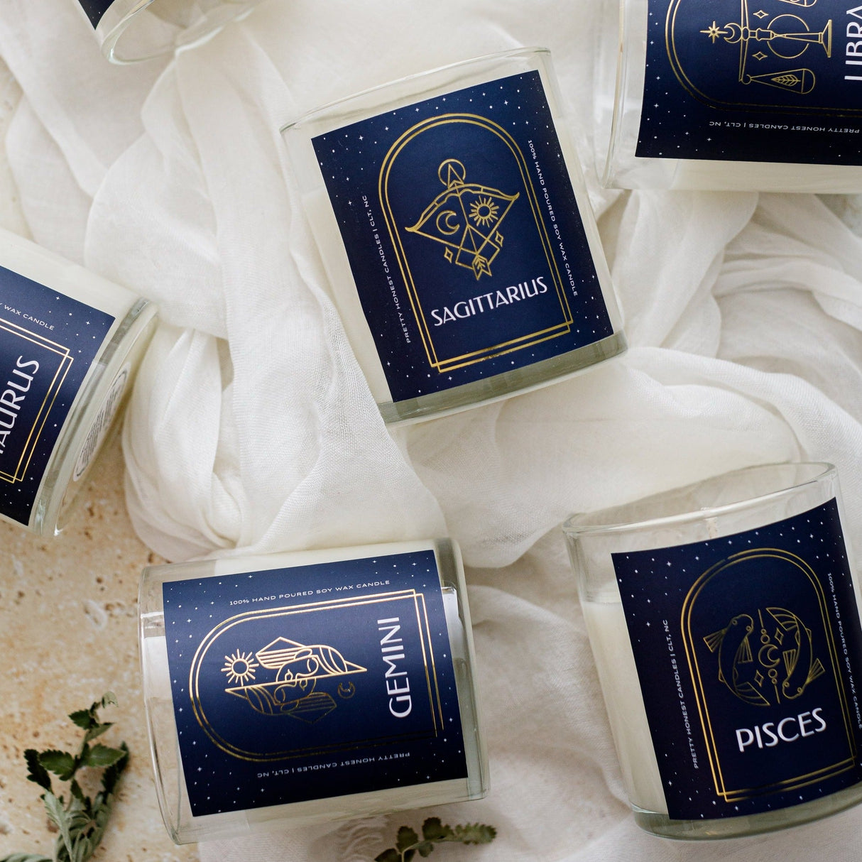 Zodiac Candles from Pretty Honest Candles