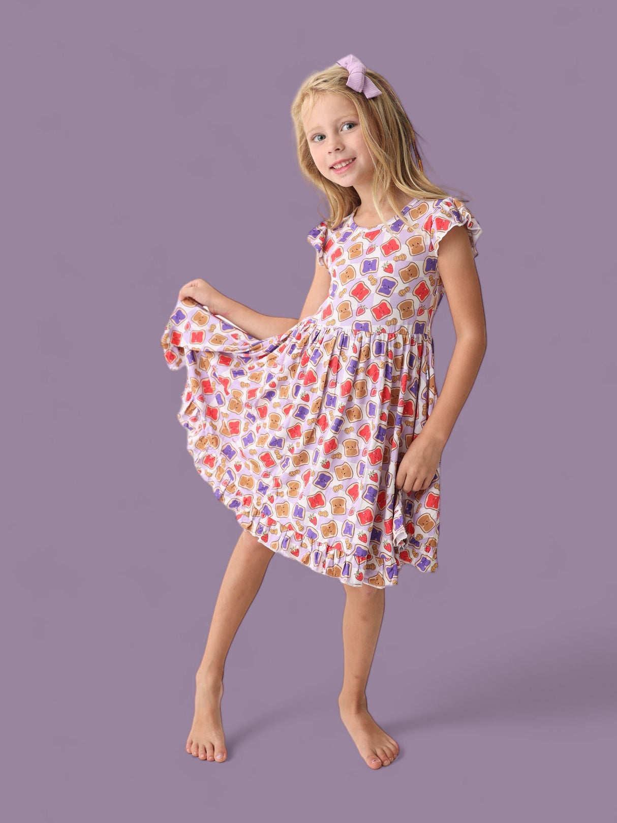 EXCLUSIVE PEANUT BUTTER JELLY TIME DREAM RUFFLE DRESS from DREAM BIG LITTLE CO