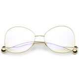 Women's Vintage Oversize Butterfly Clear Lens Glasses C418 from zeroUV
