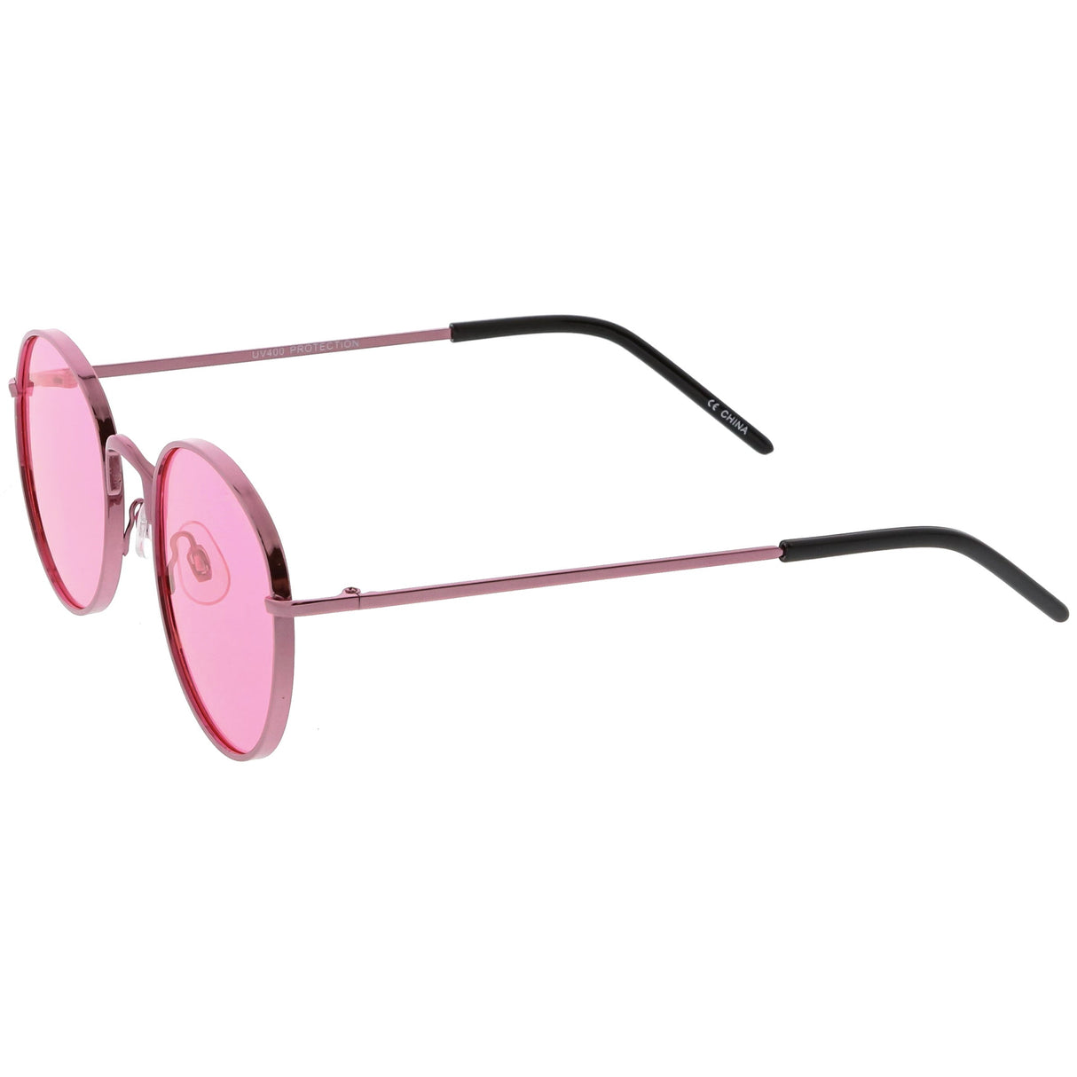 Retro Fashion Round Color Tone Colors Flat Lens Sunglasses C437 from zeroUV