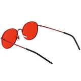 Retro Fashion Round Color Tone Colors Flat Lens Sunglasses C437 from zeroUV