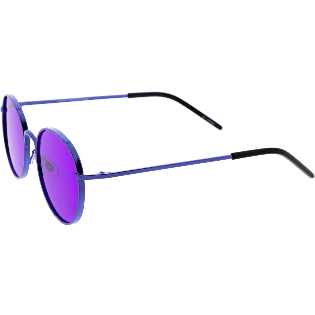 Retro Fashion Round Color Tone Colors Flat Lens Sunglasses C437 from zeroUV