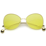 Women's Retro Oversize Butterfly Shape Color Tone Lens Sunglasses C443 from zeroUV