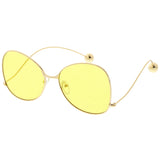 Women's Retro Oversize Butterfly Shape Color Tone Lens Sunglasses C443 from zeroUV