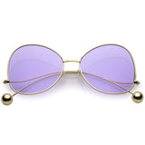 Women's Retro Oversize Butterfly Shape Color Tone Lens Sunglasses C443 from zeroUV