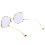 Women's Retro Oversize Butterfly Shape Color Tone Lens Sunglasses C443 from zeroUV