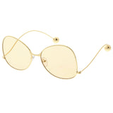 Women's Retro Oversize Butterfly Shape Color Tone Lens Sunglasses C443 from zeroUV