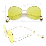 Women's Retro Oversize Butterfly Shape Color Tone Lens Sunglasses C443 from zeroUV