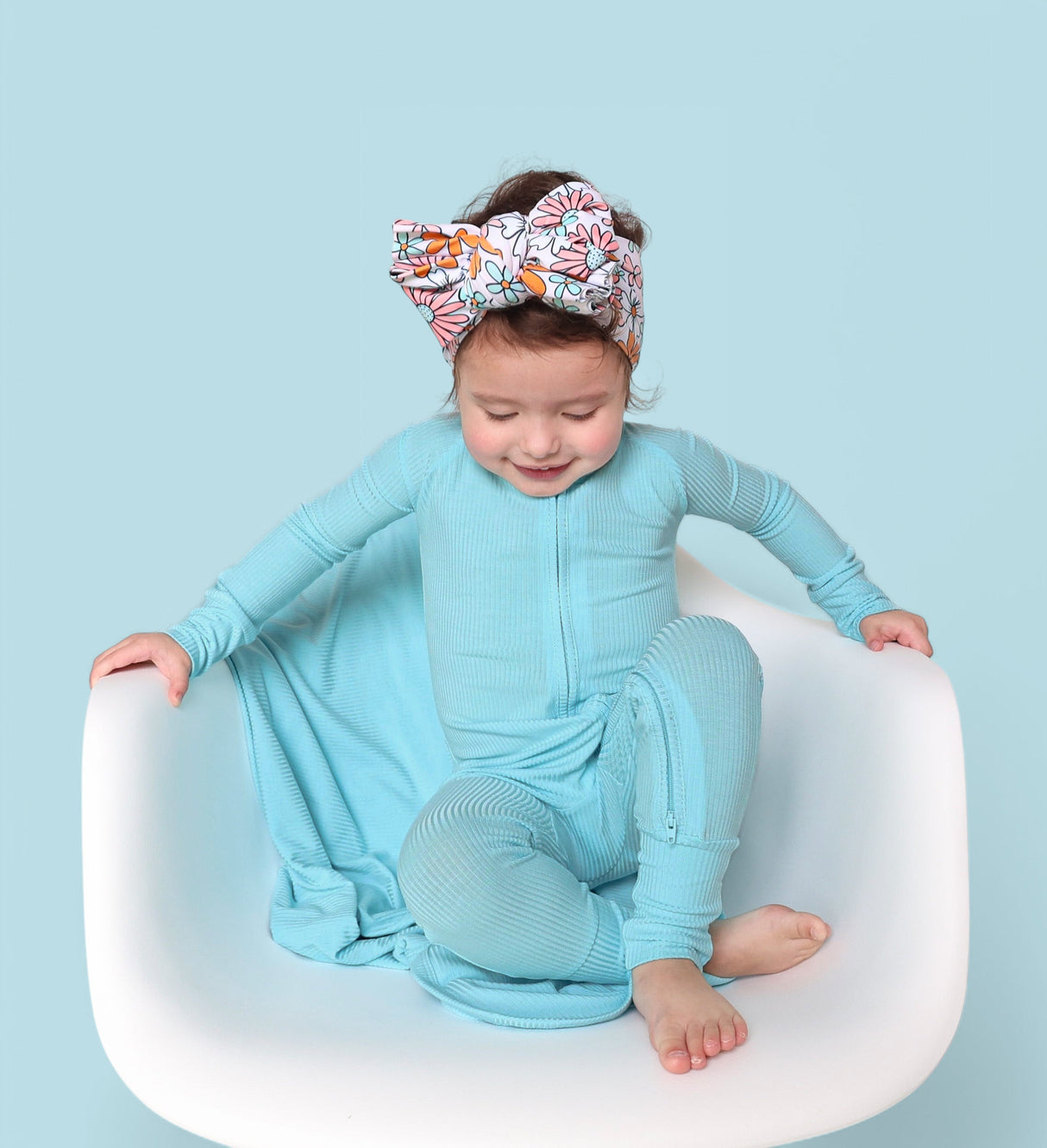 CAPRI BLUE RIB DREAM ROMPER from DREAM BIG LITTLE CO
