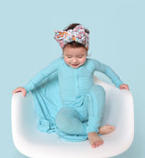 CAPRI BLUE RIB DREAM ROMPER from DREAM BIG LITTLE CO