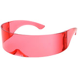 Futuristic Retro Mirror Wrap Around Shield Sunglasses 8762 from zeroUV