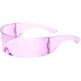 Futuristic Retro Mirror Wrap Around Shield Sunglasses 8762 from zeroUV