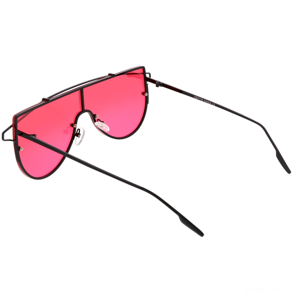Retro Futuristic Shield Mono Lens Color Tone Sunglasses C484 from zeroUV