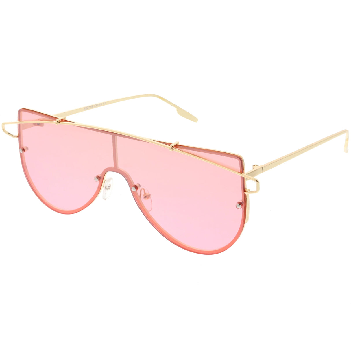 Retro Futuristic Shield Mono Lens Color Tone Sunglasses C484 from zeroUV