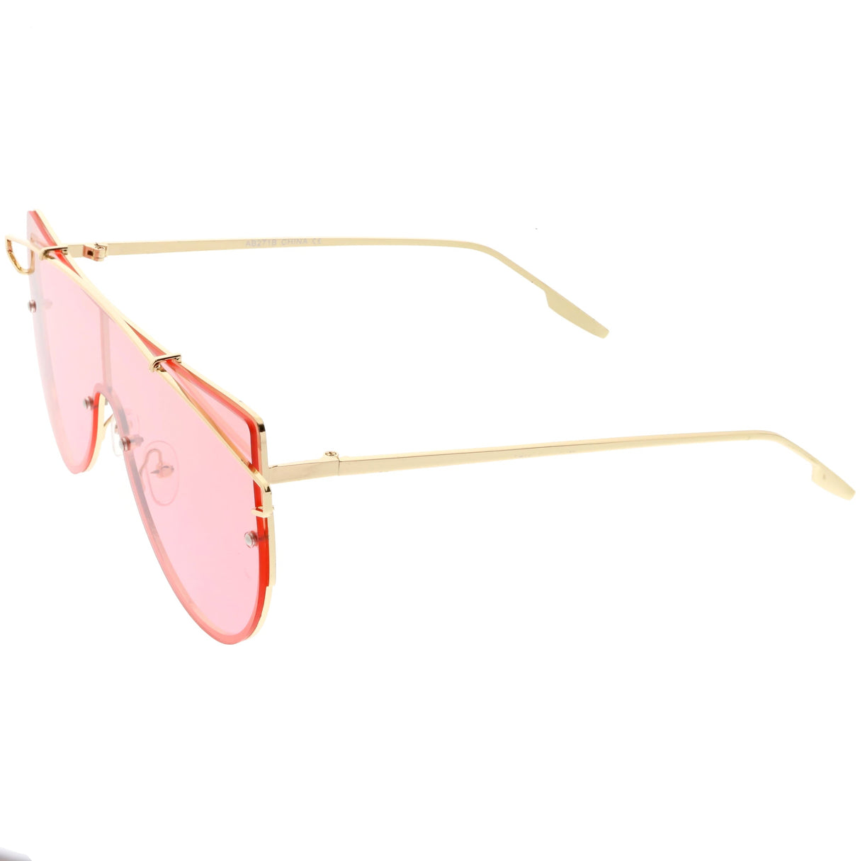Retro Futuristic Shield Mono Lens Color Tone Sunglasses C484 from zeroUV