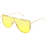Retro Futuristic Shield Mono Lens Color Tone Sunglasses C484 from zeroUV