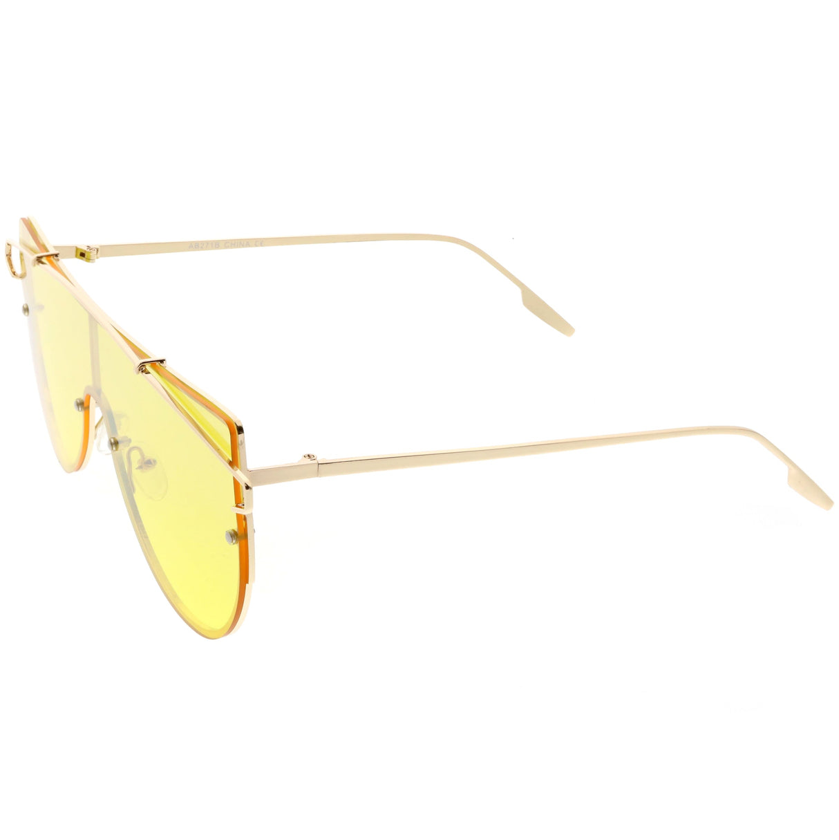 Retro Futuristic Shield Mono Lens Color Tone Sunglasses C484 from zeroUV