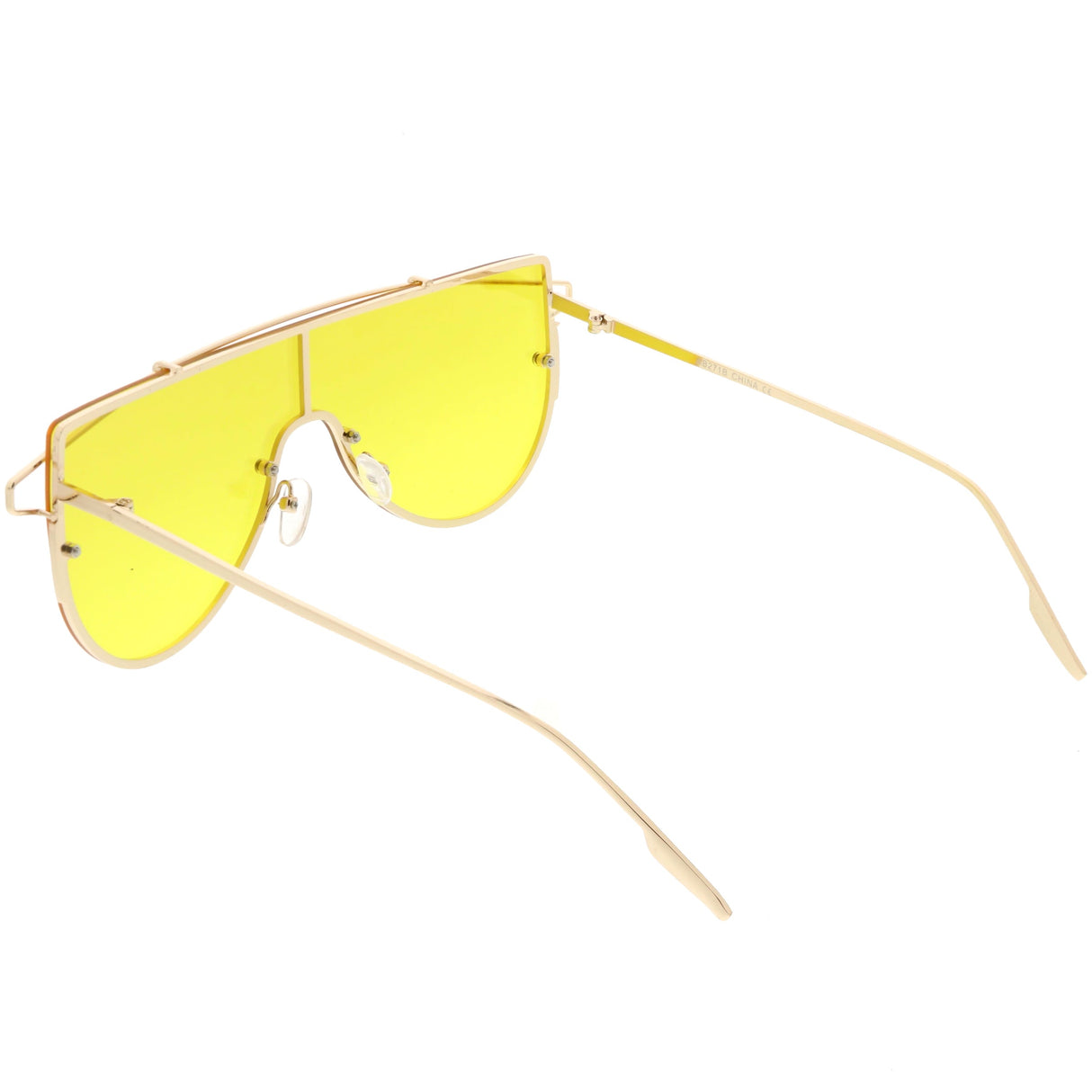 Retro Futuristic Shield Mono Lens Color Tone Sunglasses C484 from zeroUV