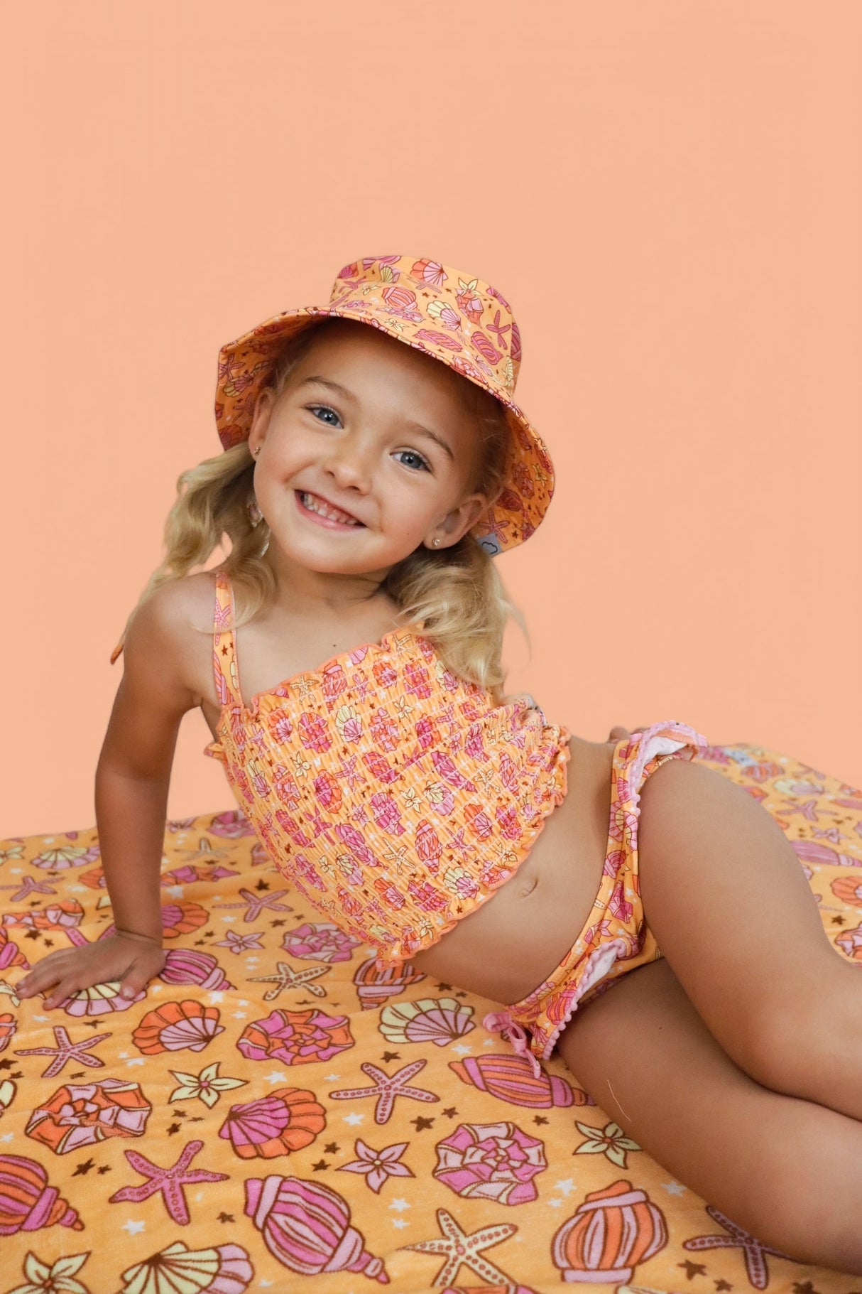 SHELLO SUMMER DREAM SMOCKED TANKINI TWO PIECE SWIM SUIT from DREAM BIG LITTLE CO