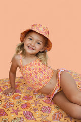 SHELLO SUMMER DREAM SMOCKED TANKINI TWO PIECE SWIM SUIT from DREAM BIG LITTLE CO