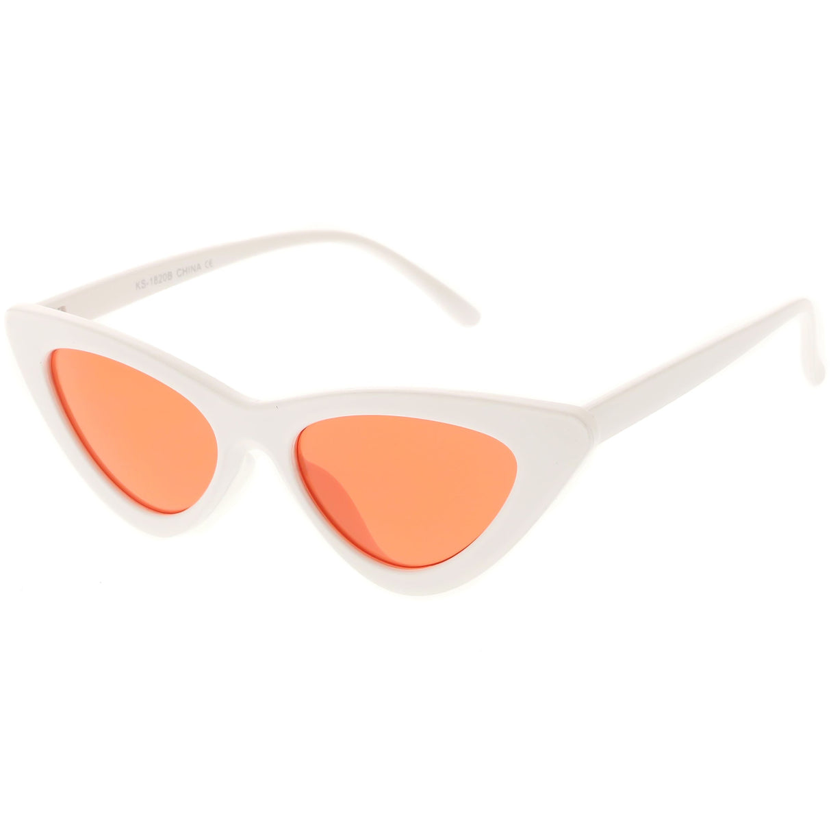 Women's Retro Side Angle Cat Eye Color Lens Sunglasses C510 from zeroUV