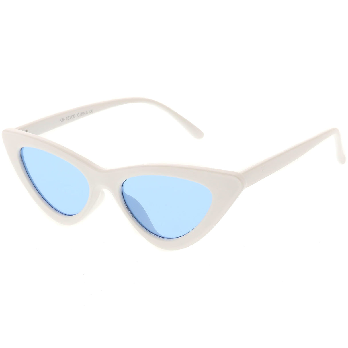 Women's Retro Side Angle Cat Eye Color Lens Sunglasses C510 from zeroUV