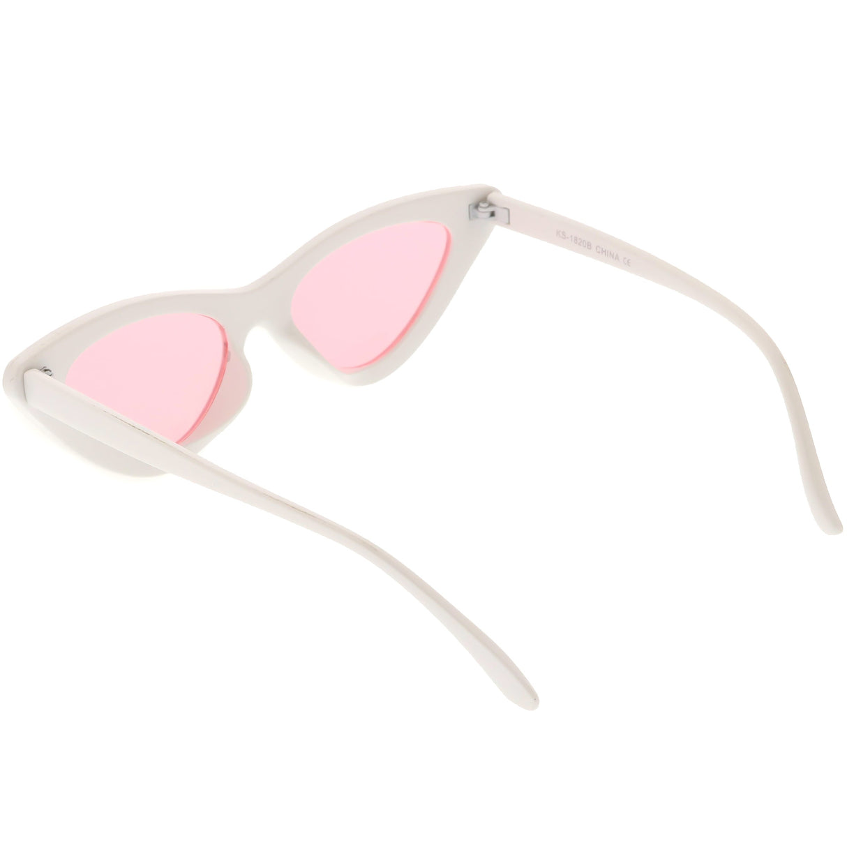 Women's Retro Side Angle Cat Eye Color Lens Sunglasses C510 from zeroUV