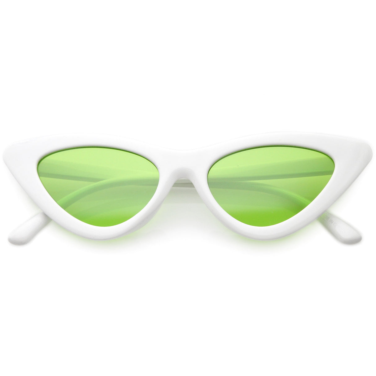 Women's Retro Side Angle Cat Eye Color Lens Sunglasses C510 from zeroUV
