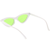 Women's Retro Side Angle Cat Eye Color Lens Sunglasses C510 from zeroUV