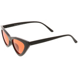 Women's Retro Flat Angle Colored Lens Black Frame Sunglasses C511 from zeroUV
