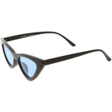 Women's Retro Flat Angle Colored Lens Black Frame Sunglasses C511 from zeroUV