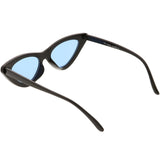 Women's Retro Flat Angle Colored Lens Black Frame Sunglasses C511 from zeroUV
