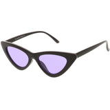 Women's Retro Flat Angle Colored Lens Black Frame Sunglasses C511 from zeroUV