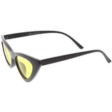Women's Retro Flat Angle Colored Lens Black Frame Sunglasses C511 from zeroUV
