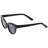 Women's Retro Horned Rim Cat Eye Narrow Flat Lens Sunglasses C514 from zeroUV