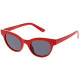 Women's Retro Horned Rim Cat Eye Narrow Flat Lens Sunglasses C514 from zeroUV