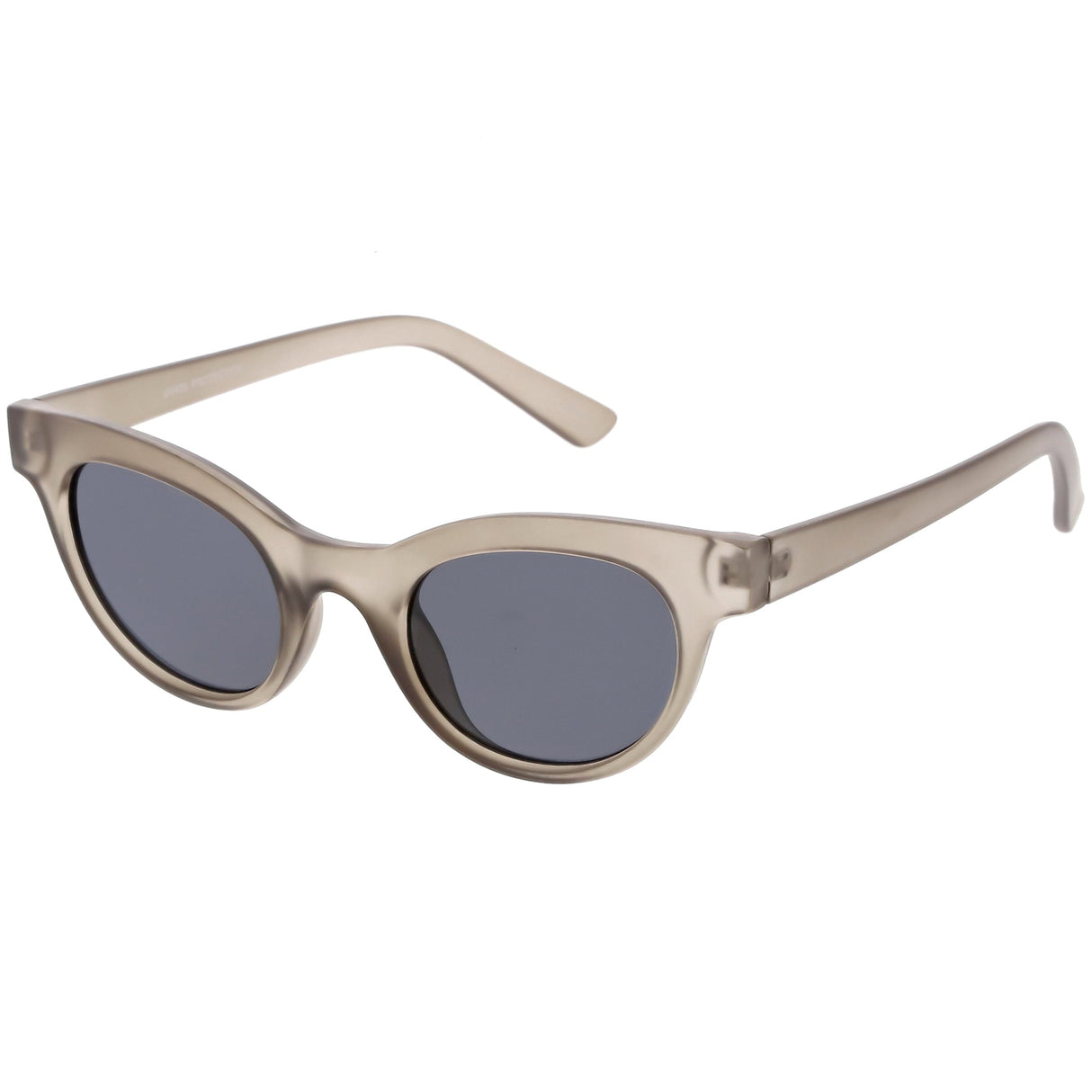 Women's Retro Horned Rim Cat Eye Narrow Flat Lens Sunglasses C514 from zeroUV
