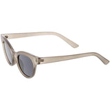 Women's Retro Horned Rim Cat Eye Narrow Flat Lens Sunglasses C514 from zeroUV