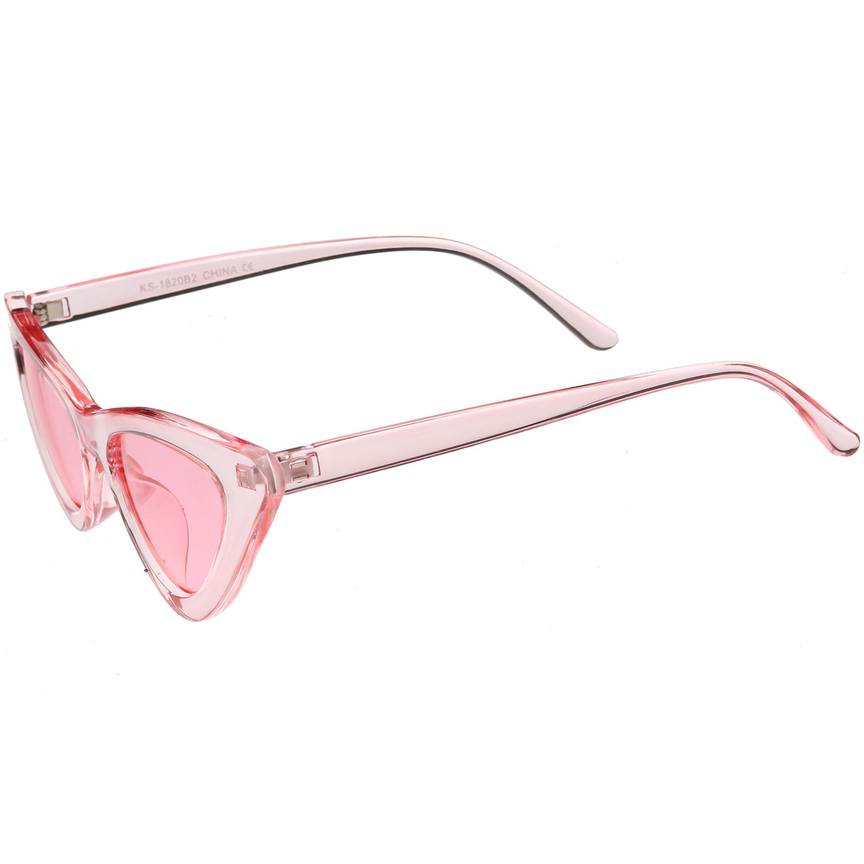 Women's Retro 1990's Narrow Flat Color Tone Lens Cat Eye Sunglasses C524 from zeroUV