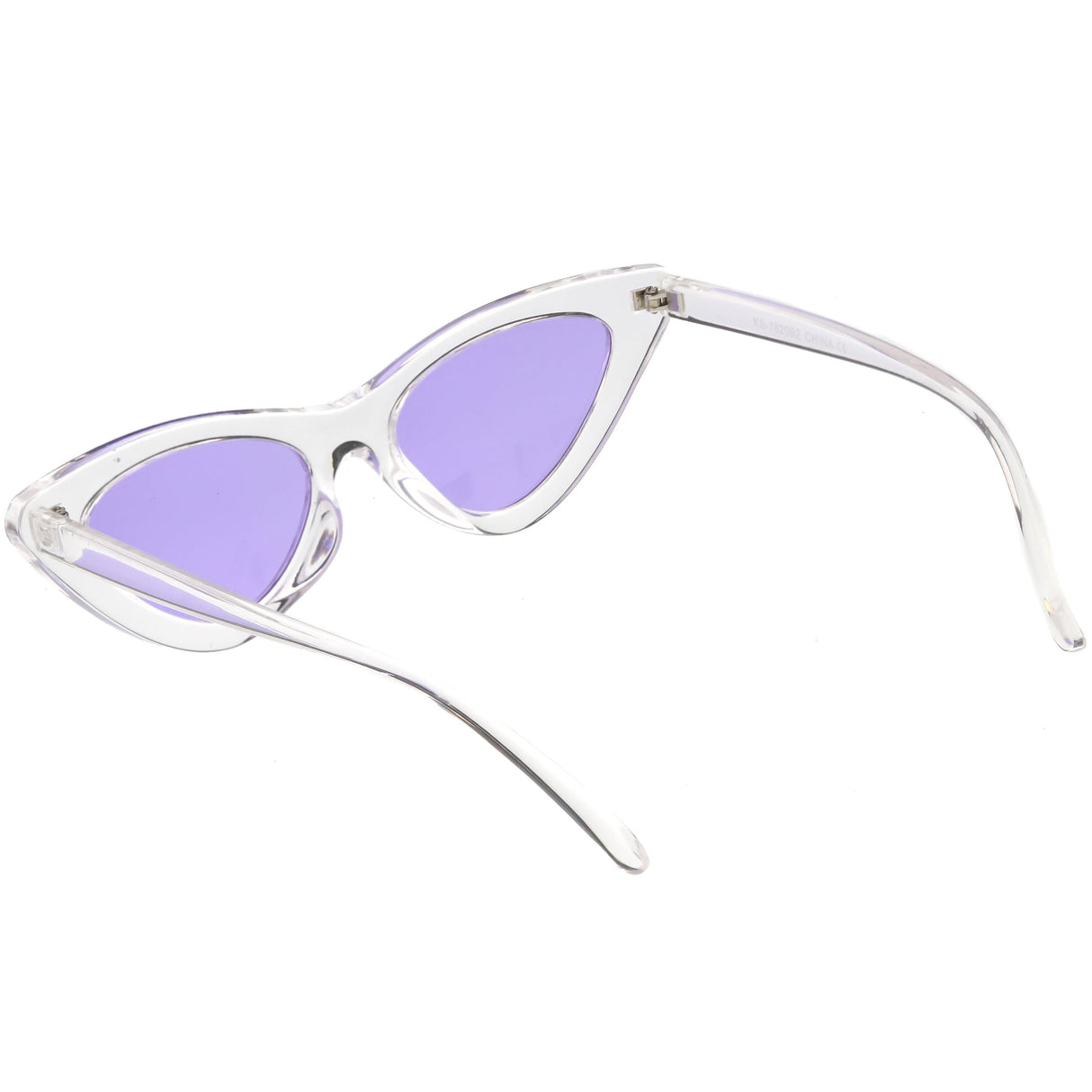 Women's Retro 1990's Narrow Flat Color Tone Lens Cat Eye Sunglasses C524 from zeroUV