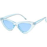 Women's Retro 1990's Narrow Flat Color Tone Lens Cat Eye Sunglasses C524 from zeroUV