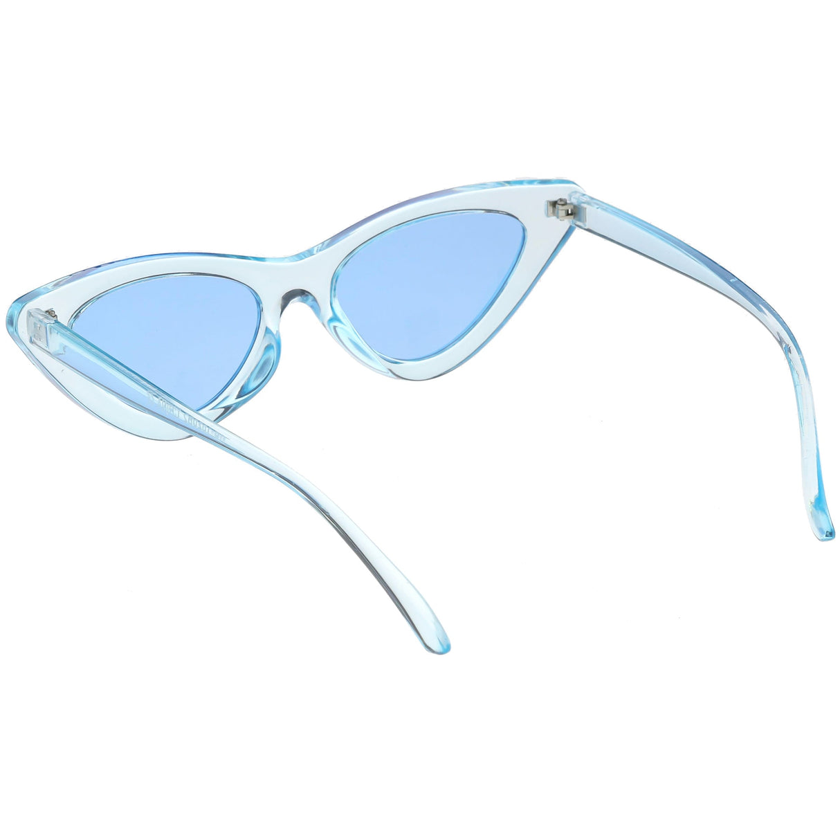 Women's Retro 1990's Narrow Flat Color Tone Lens Cat Eye Sunglasses C524 from zeroUV