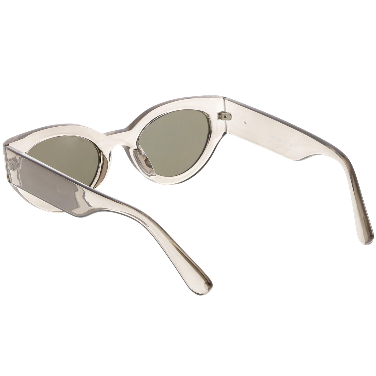 Bold Retro Fashion Oval Mirrored Flat Lens Sunglasses C544 from zeroUV