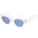 Bold Retro Fashion Oval Mirrored Flat Lens Sunglasses C544 from zeroUV