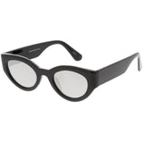 Bold Retro Fashion Oval Mirrored Flat Lens Sunglasses C544 from zeroUV