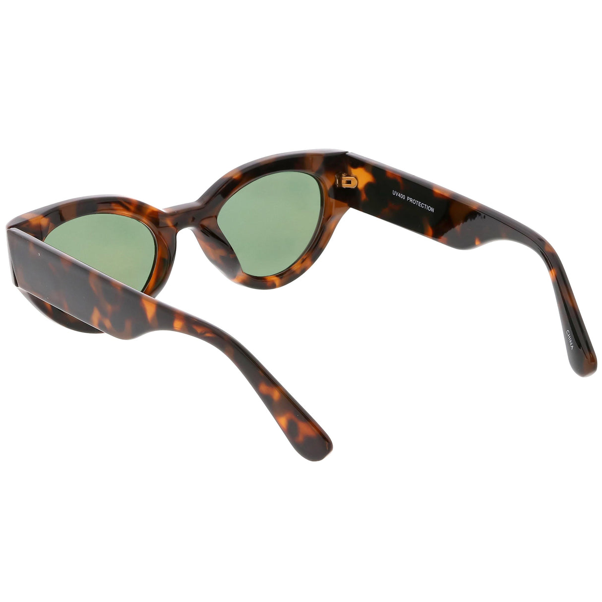 Bold Retro Fashion Oval Mirrored Flat Lens Sunglasses C544 from zeroUV